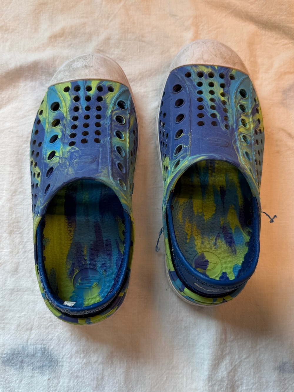 Kids Blue and Green Slip-On Water Shoes